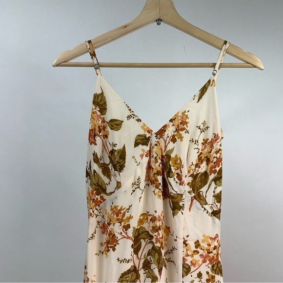 NWT Reformation Pyper Dress Bella White Yellow Floral Print Spaghetti Straps 6 - Picture 12 of 13